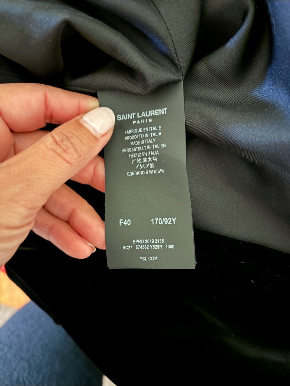 Saint Laurent Black One-Shoulder Velvet Mini Dress - Picture 5 of 5